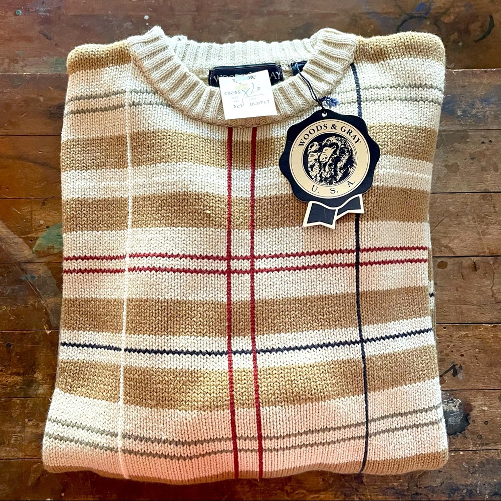 Vintage plaid check sweatshirt Woods & Gray